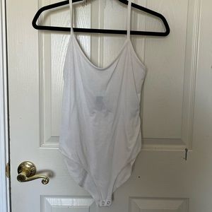 White, low back bodysuit